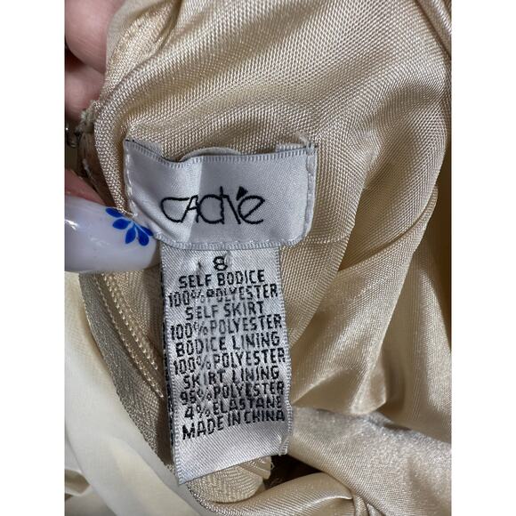 CACHE Sequin Skirt Cold Shoulder Blouson Dress Size 8 - Picture 5 of 5